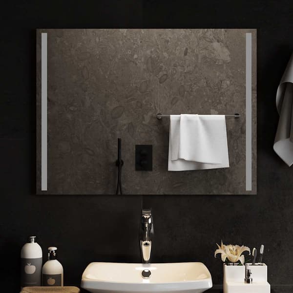 vidaXL Badrumsspegel LED 80x60 cm Transparent