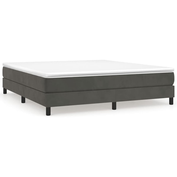 vidaXL Sängram utan madrass mörkgrå 160x200 cm sammet Grå