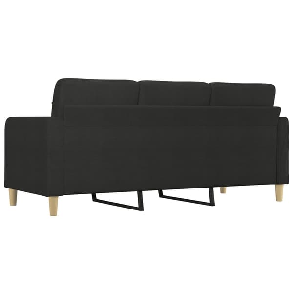 vidaXL 3-sitssoffa svart 180 cm tyg art