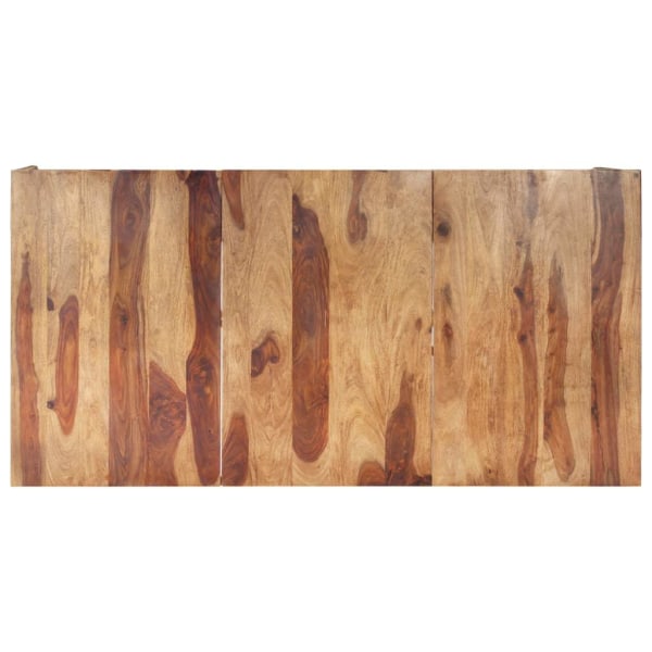 vidaXL Matbord 180x90x76 cm massivt sheshamträ Brun