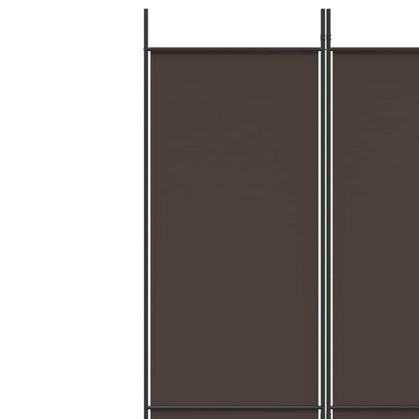 vidaXL Rumsavdelare 4 paneler brun 200x220 cm tyg Brun