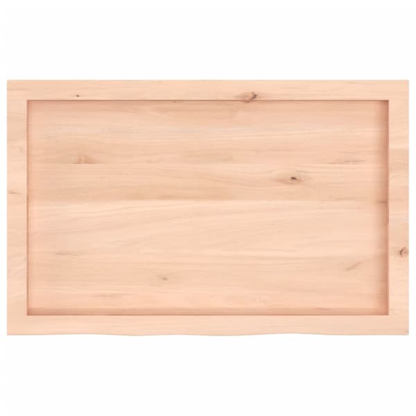 vidaXL Hyllplan 80x50x(2-6) cm obehandlad massiv ek Brun