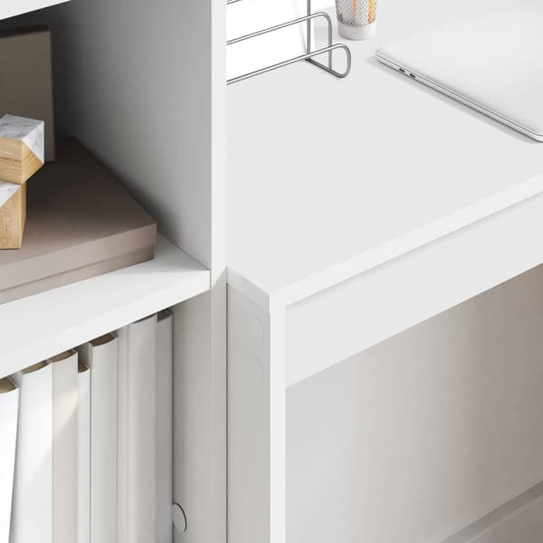 vidaXL Skrivbord Vit 125,5 x 40 x 127 cm 2 st Vit