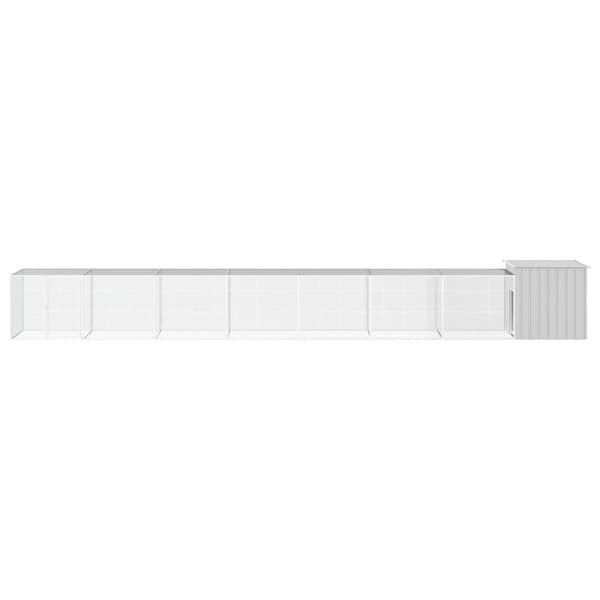 vidaXL Hönsbur grå 800x91x100 cm galvaniserat stål Grå