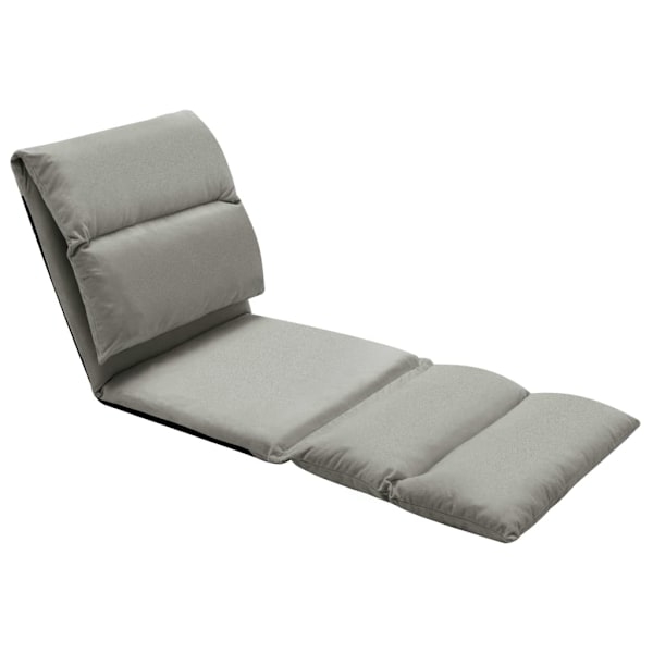 vidaXL Golvstol vikbar mörkgrå mikrofiber grå