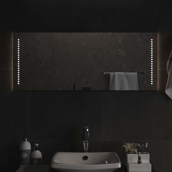 vidaXL Badrumsspegel LED 100x40 cm Transparent