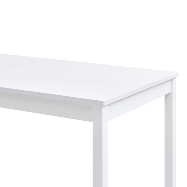 vidaXL Matgrupp 7 delar furu vit Vit
