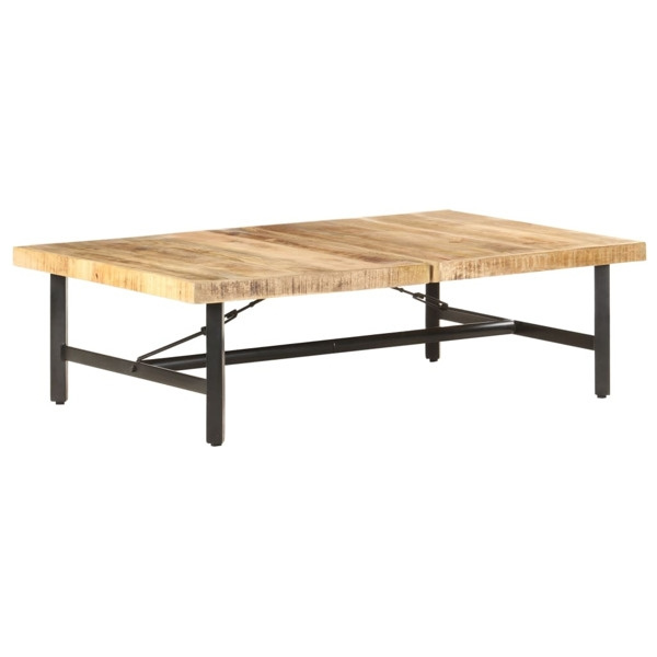 vidaXL Soffbord 142x90x42 cm massivt mangoträ Brun