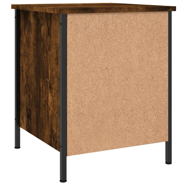 vidaXL Sängbord rökfärgad ek 40x42x50 cm konstruerat trä Brun