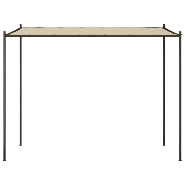 vidaXL Paviljong beige 3x3 m 180 g/m² tyg och stål Beige