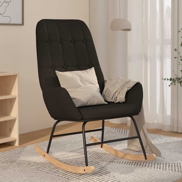 vidaXL Gungstol svart tyg art