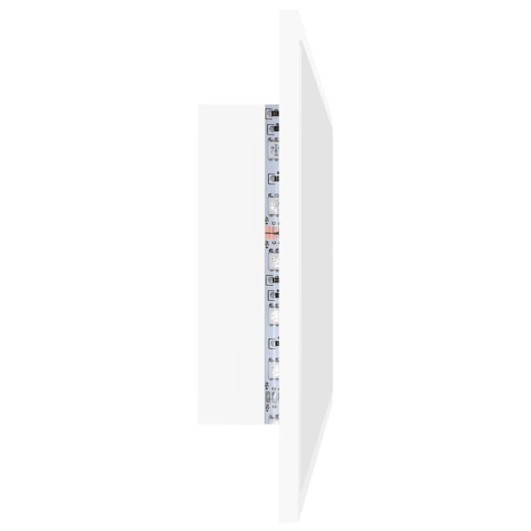 vidaXL Badrumsspegel med LED vit 80x8,5x37 cm akryl Vit