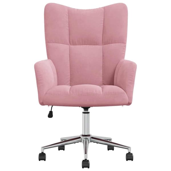 vidaXL Vilstol rosa sammet Rosa