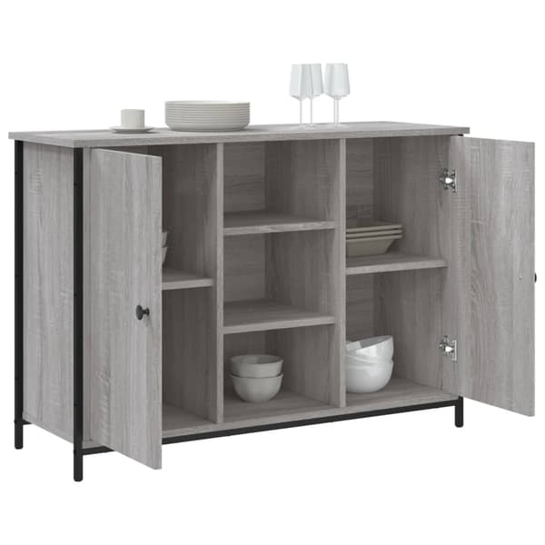 vidaXL Skänk grå sonoma 100x35x70 cm konstruerat trä Grå