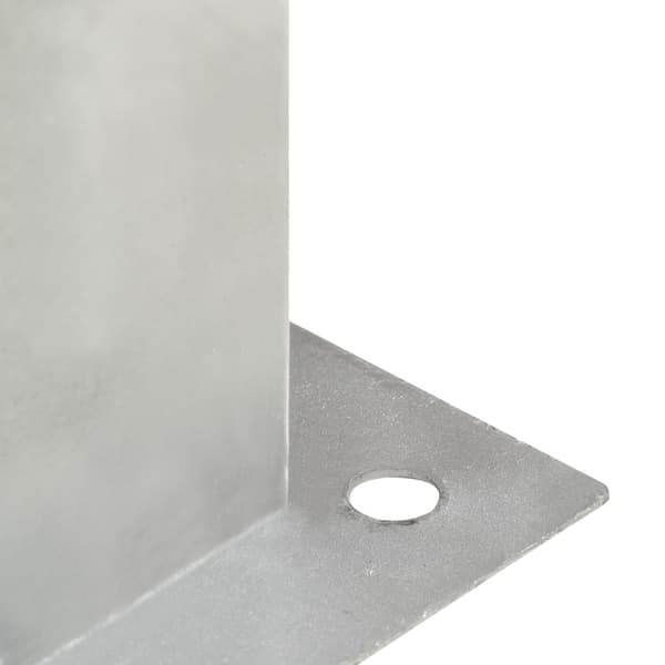vidaXL Stolpfot 4 st galvaniserad metall 121 mm Silver