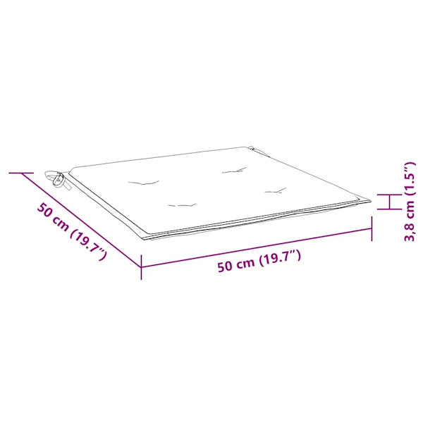 vidaXL Stolsdynor 4 st antracit 50x50x4 cm oxfordtyg Antracit
