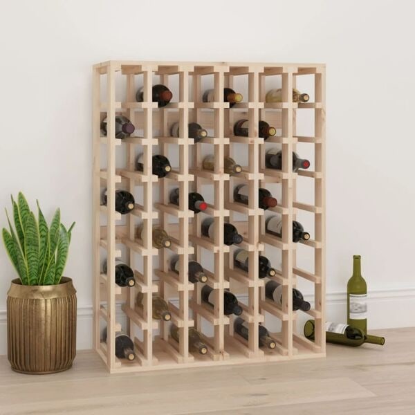 vidaXL Vinställ 70x33x94 cm massiv furu Brun