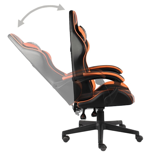 vidaXL Gamingstol svart och orange konstläder Orange