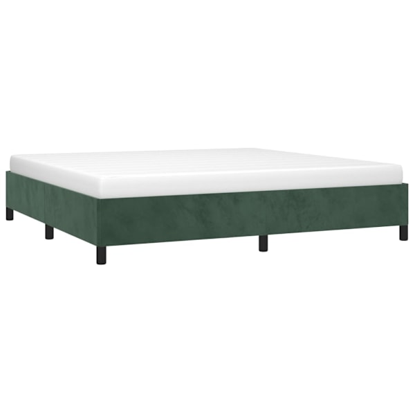 vidaXL Sängram utan madrass mörkgrön 200x200 cm sammet Grön