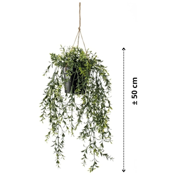 Emerald Konstväxt buxbom i kruka hängande 50 cm Grön