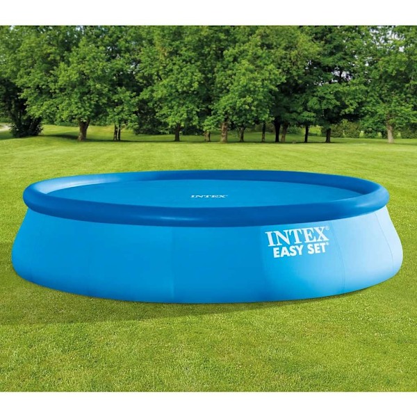 INTEX Poolöverdrag solenergi blå 448 cm polyeten Blå