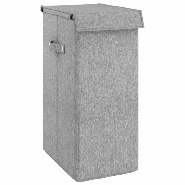 vidaXL Vikbar tvättkorg grå 26x34,5x59,5 cm konstlinne Grå