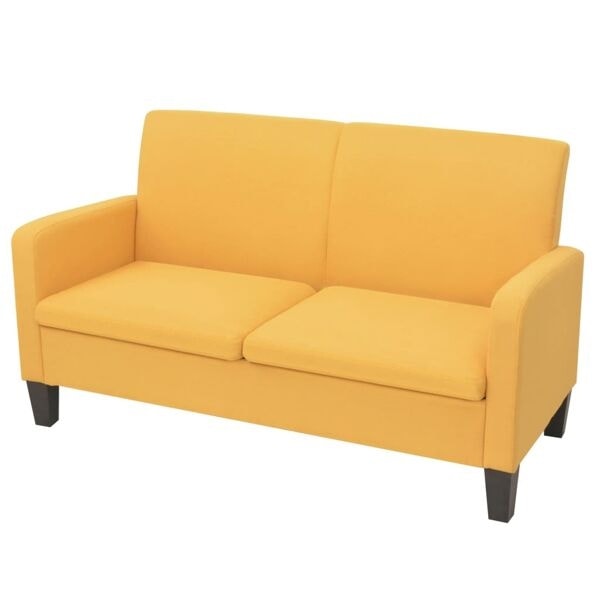 vidaXL 2-sitssoffa 135x65x76 cm gul Gul