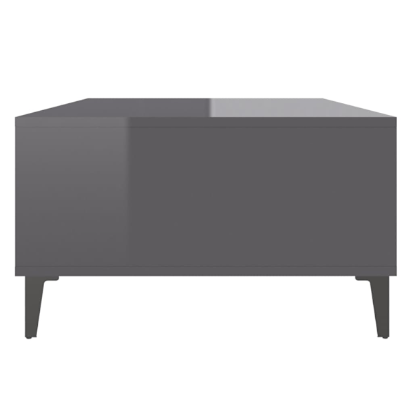 vidaXL Soffbord grå högglans 103,5x60x35 cm konstruerat trä grå