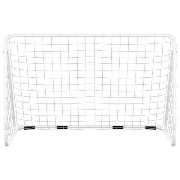 vidaXL Fotbollsmål med nät vit 180x90x120 cm stål Vit