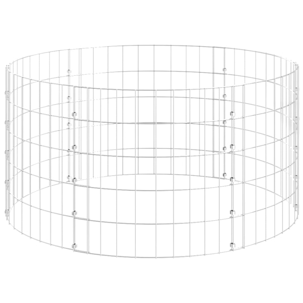 vidaXL Kompost Ø100x50 cm galvaniserat stål Silver