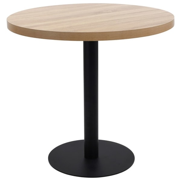 vidaXL Bistrobord ljusbrun 80 cm MDF Brun