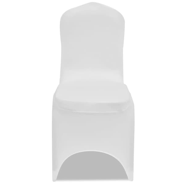 vidaXL Stolsöverdrag stretch vit 24 st Vit