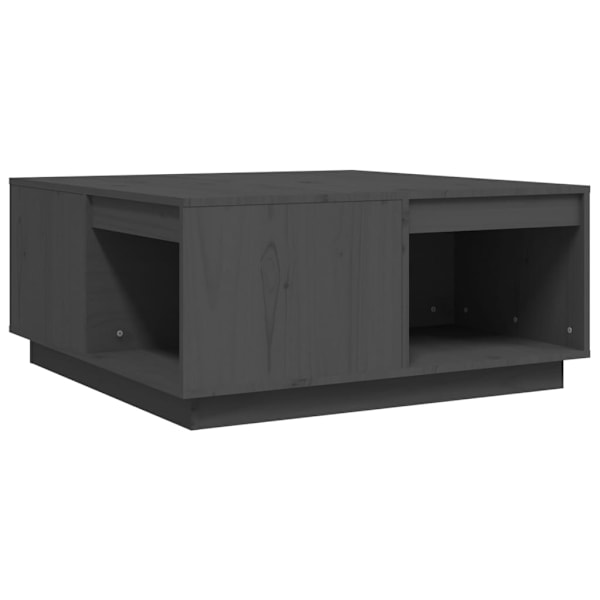vidaXL Soffbord grå 80x81x36,5 cm massivt furu Grå