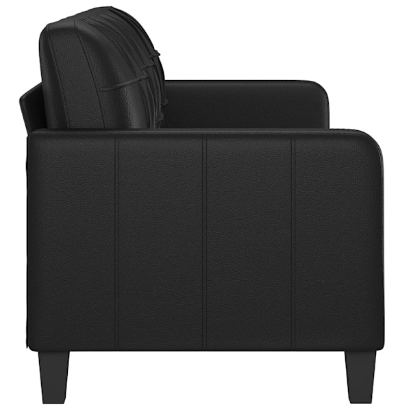 vidaXL 3-sitssoffa svart 180 cm konstläder Svart