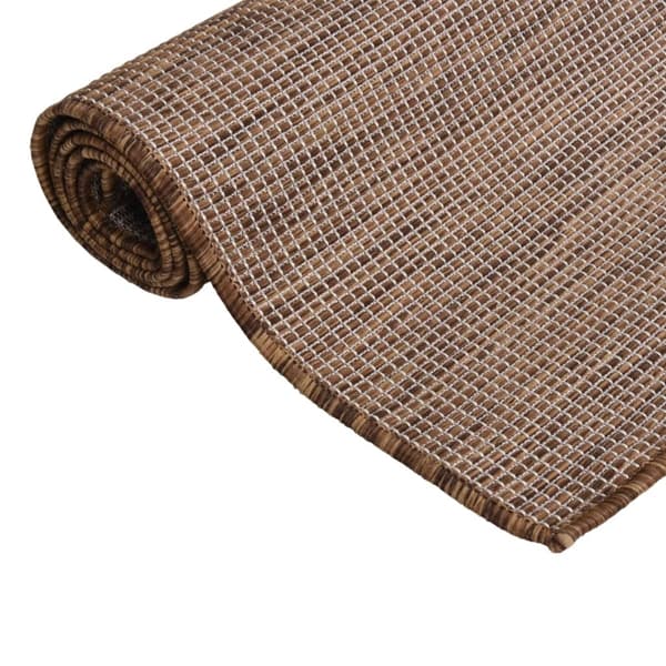 vidaXL Utomhusmatta plattvävd 80x150 cm brun Brun