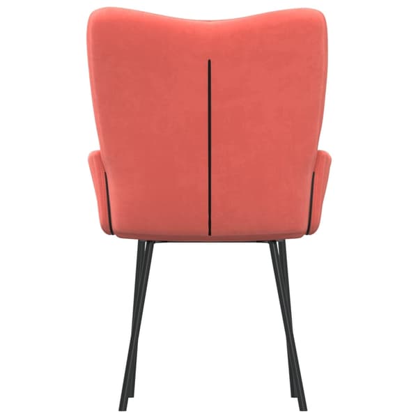 vidaXL Matstolar 2 st rosa sammet Rosa