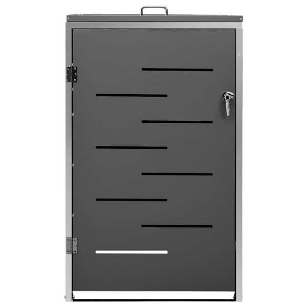 vidaXL Skjul till ett sopkärl 69x77,5x112,5 cm rostfritt stål Antracit