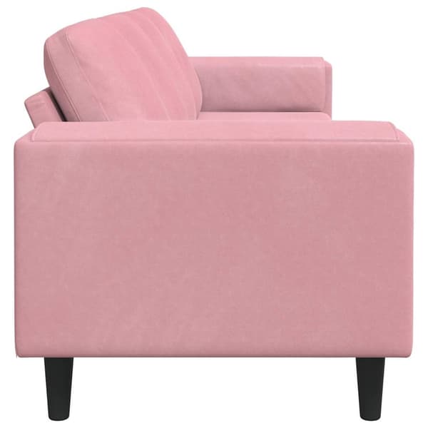 vidaXL Vardagsrumsoffa Rosa 250 x 77 x 76 cm Rosa