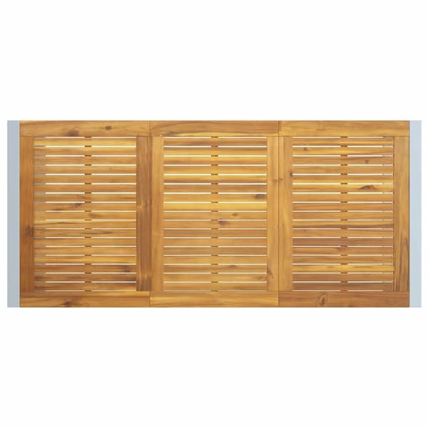 vidaXL Trädgårdsmöbelset 7 pcs Grå Massivt Akaciaträ Grå