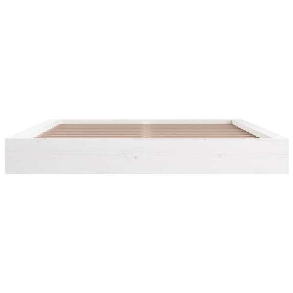 vidaXL Sängram vit 120x200 cm massivt trä Vit
