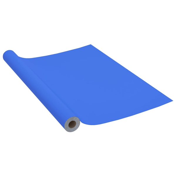 vidaXL Dekorplast blå högglans 500x90 cm PVC Blå