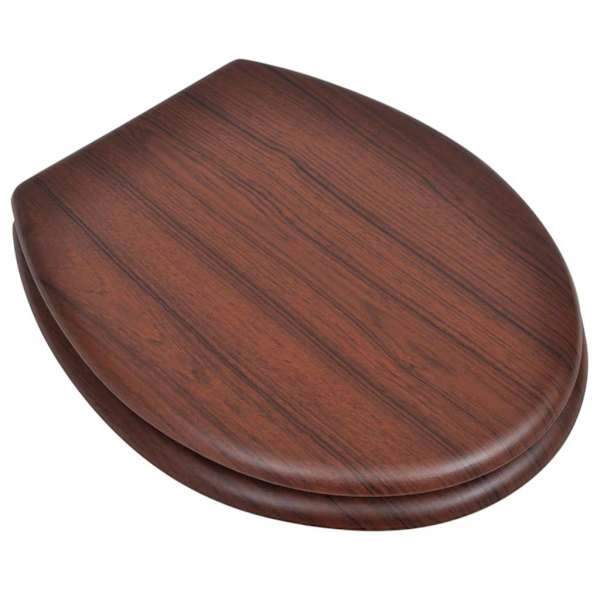 vidaXL Toalettsitsar med lock 2 st MDF brun Brun
