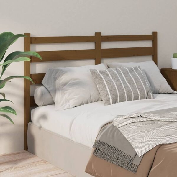 vidaXL Sänggavel honungsbrun 166x4x100 cm massiv furu Brun