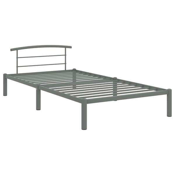 vidaXL Sängram grå metall 100x200 cm grå