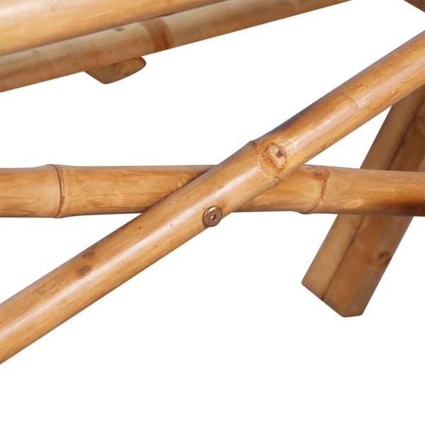 vidaXL Picknickbord 115x115x81 cm bambu Brun