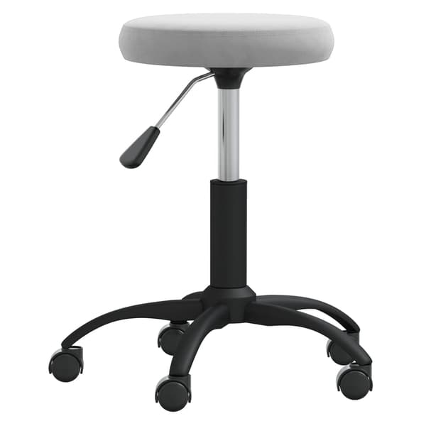 vidaXL Massagepall ljusgrå sammet grå