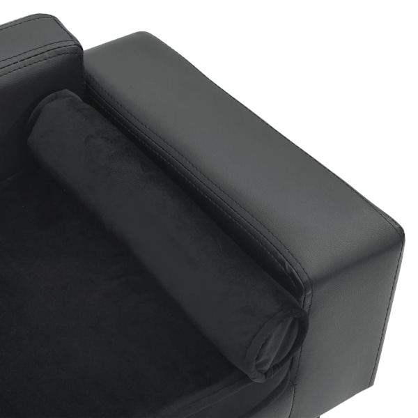 vidaXL Hundsoffa mörkgrå 81x43x31 cm plysch och konstläder grå