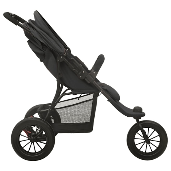 vidaXL Barnvagn antracit stål Antracit