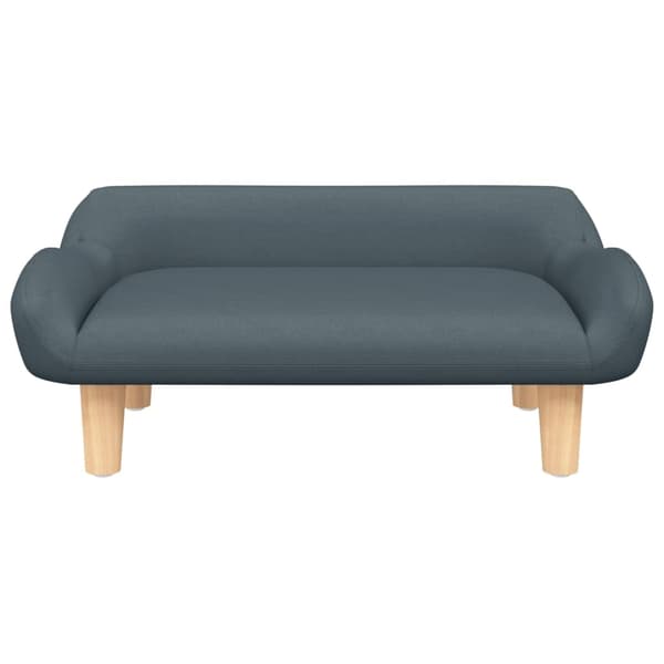vidaXL Barnsoffa mörkgrå 70x40x24 cm tyg Grå