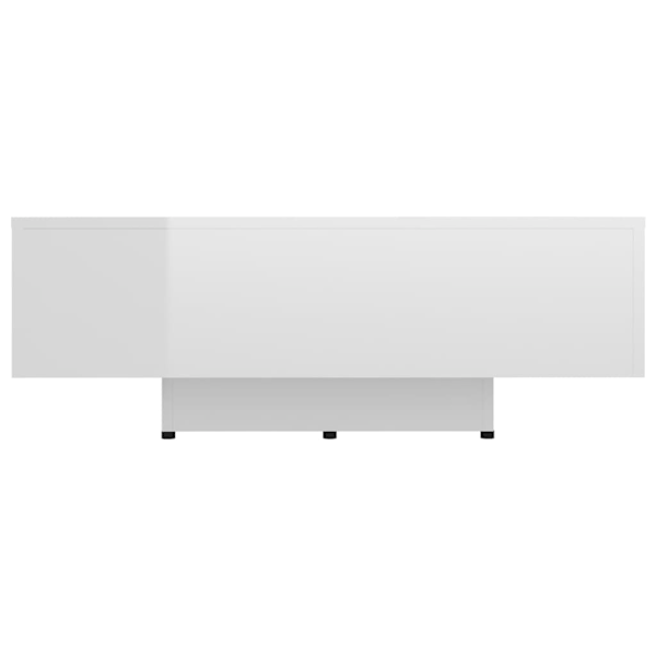 vidaXL Soffbord vit högglans 85x55x31 cm konstruerat trä Vit